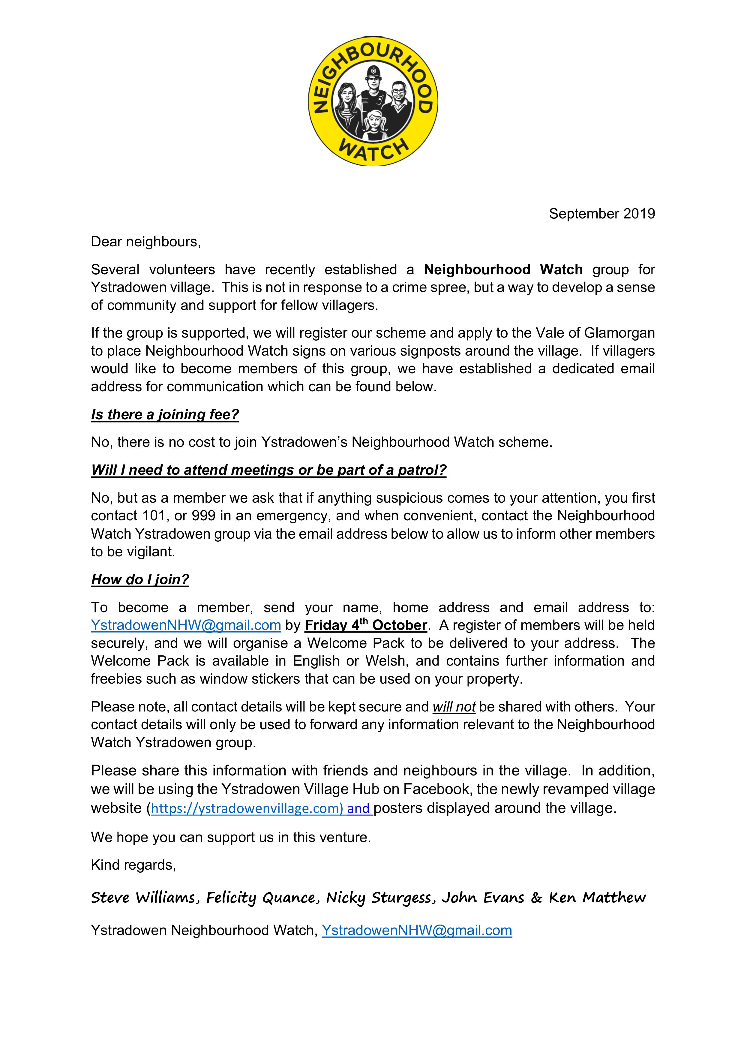 Neighbourhood Watch Ystradowen neighbourhood-watch-ystradowen
